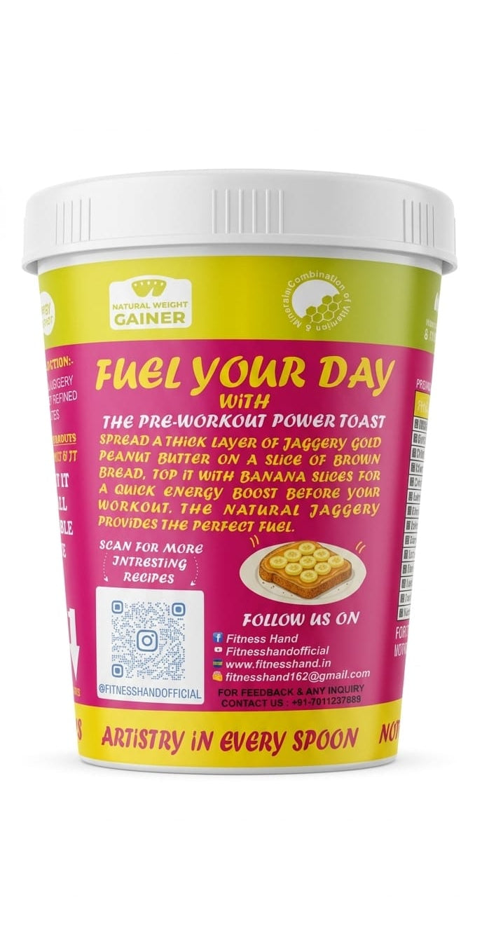 FITNESS HAND JAGGERY GOLD (ARTISANAL CRUNCH) PEANUT BUTTER