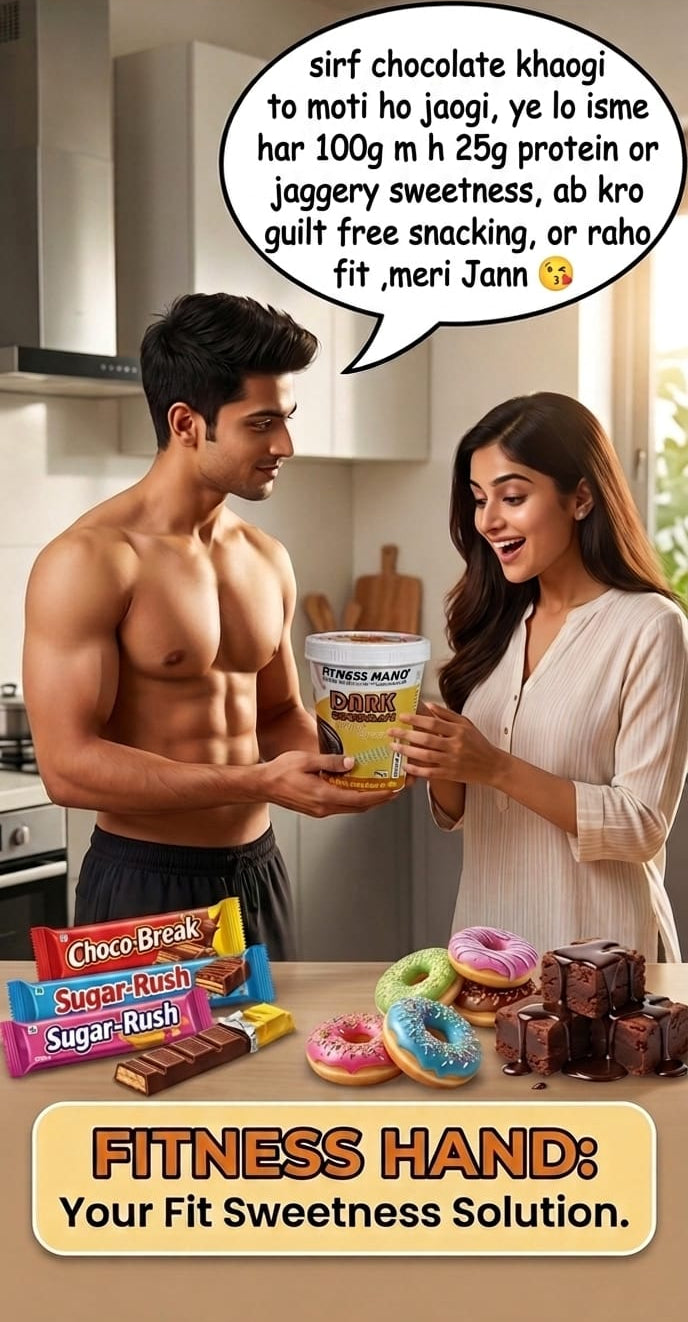 FITNESS HAND DARK CHOCLATE ( VELVETY SMOOTH ) PEANUT BUTTER