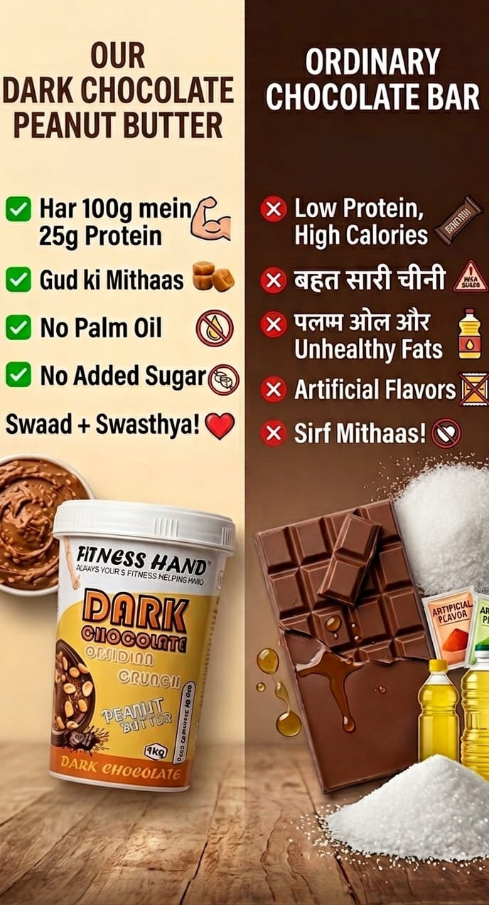 FITNESS HAND DARK CHOCOLATE ( OBSIDIAN CRUNCH ) PEANUT BUTTER