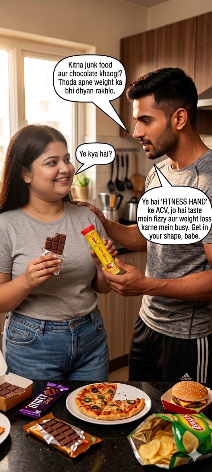 FITNESS HAND APPLE CIDER VINEGAR EFFERVESCENT TABLETS (15 TABLETS) TUBE