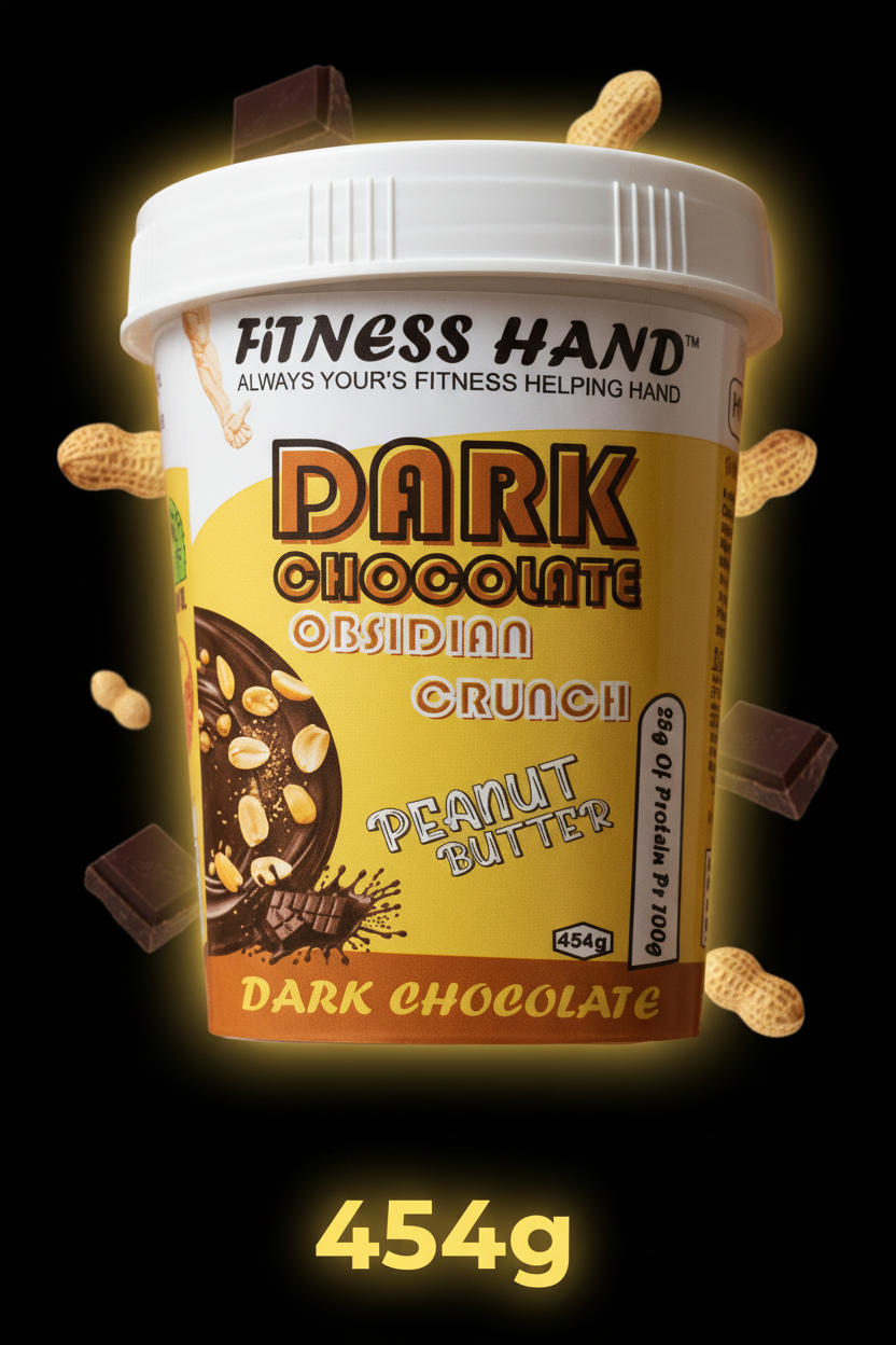 FITNESS HAND DARK CHOCOLATE ( OBSIDIAN CRUNCH ) PEANUT BUTTER