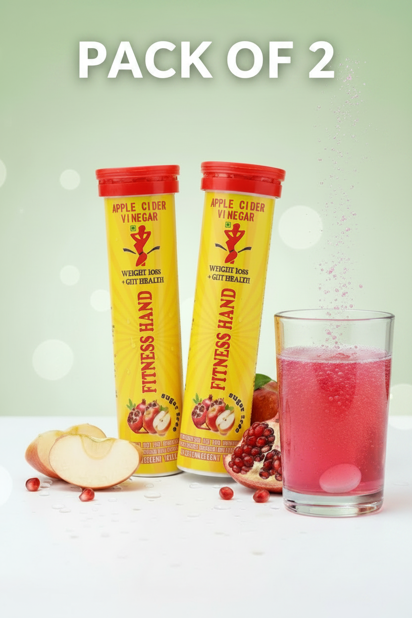 FITNESS HAND APPLE CIDER VINEGAR EFFERVESCENT TABLETS (15 TABLETS) TUBE
