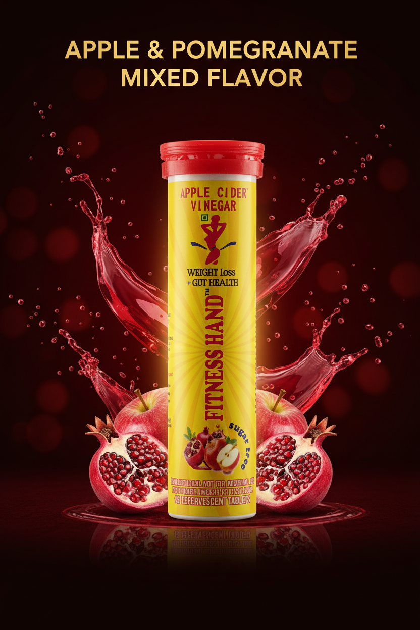 FITNESS HAND APPLE CIDER VINEGAR EFFERVESCENT TABLETS (15 TABLETS) TUBE