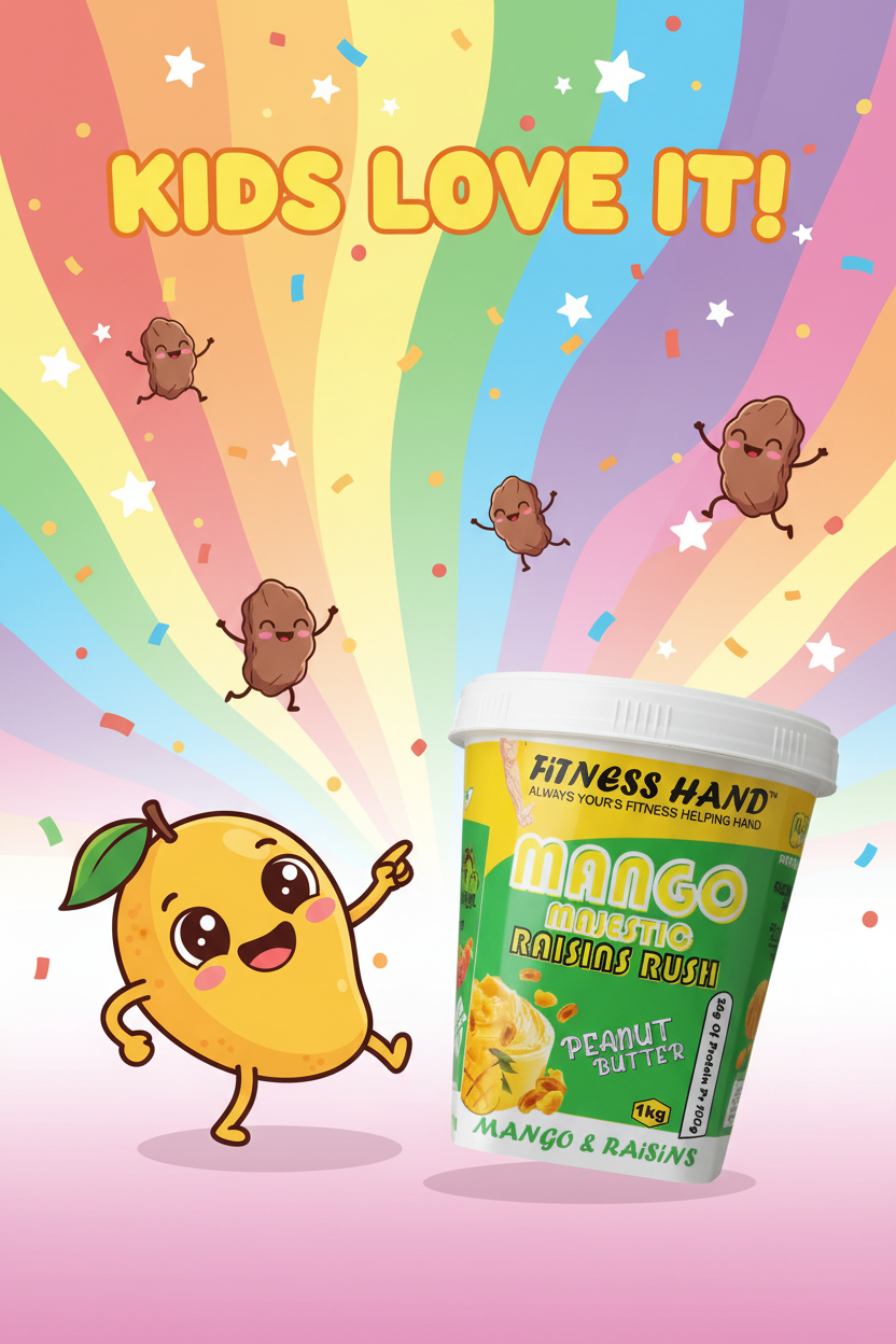 FITNESS HAND MANGO MAJESTIC (RAISIN RUSH) PEANUT BUTTER