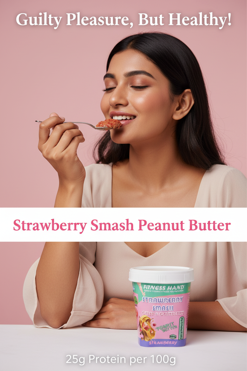 FITNESS HAND STRAWBERRY SMASH (CRISPS & CRANBERRIES) PEANUT BUTTER
