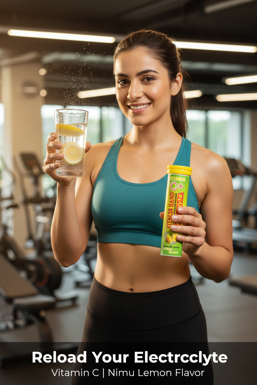 FITNESS HAND VITAMIN C + ELECTROLYTE ( EFFERVESCENT TABLETS)